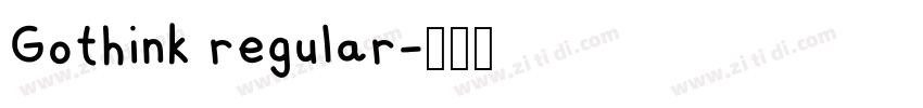 Gothink regular字体转换 Gothink regular字体转换